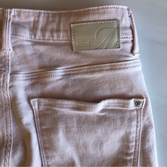 Mavi Viola High Waist Jeans Size 26/27 Raw Hem Ankle Pink‎ Denim - Picture 8 of 12